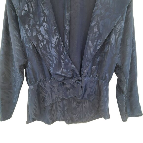 In The Mood Women's Two Piece Blouse/Skirt Combo Blue Size 18 - Picture 2 of 16